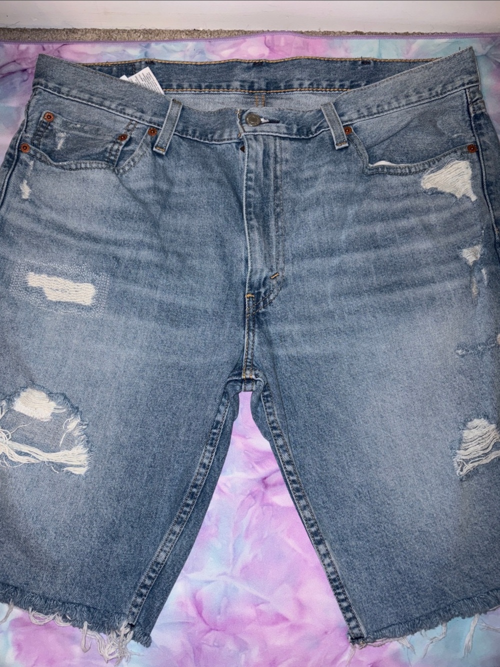 Levi's 511 Slim Fit Cut-Off Jean Shorts Jean Shorts Blue Waist 38